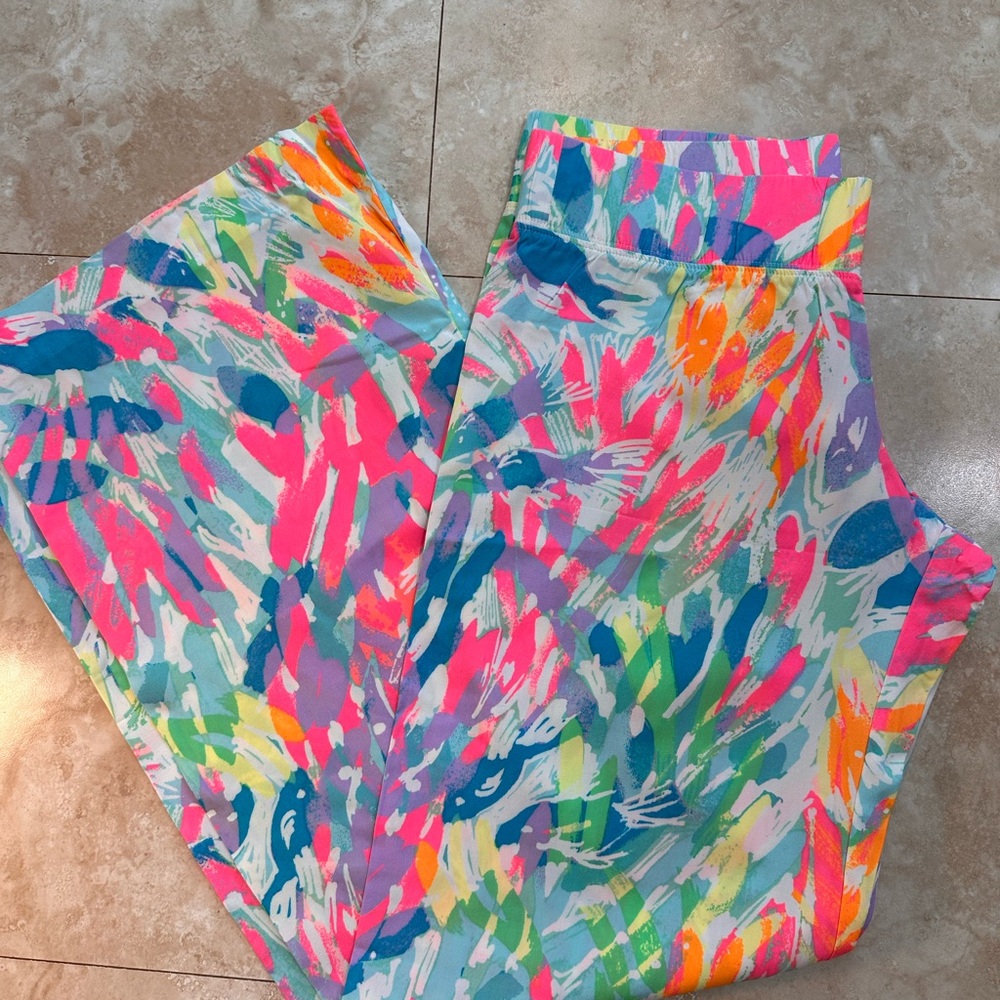 Lilly Pulitzer NWT Bal Harbor Palazzo Pants Sparkling Sands Sz XS